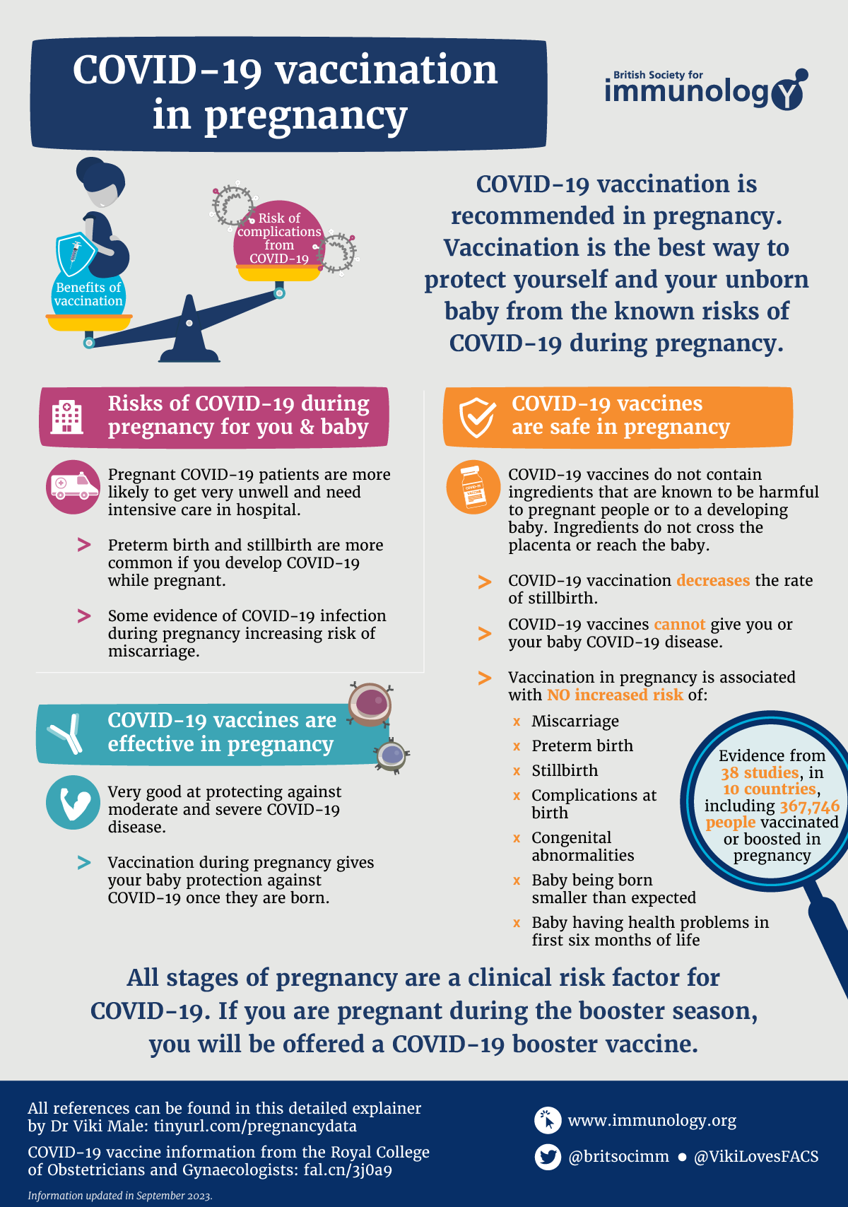 BSI infographic about the COVID-19 vaccine in pregnancy