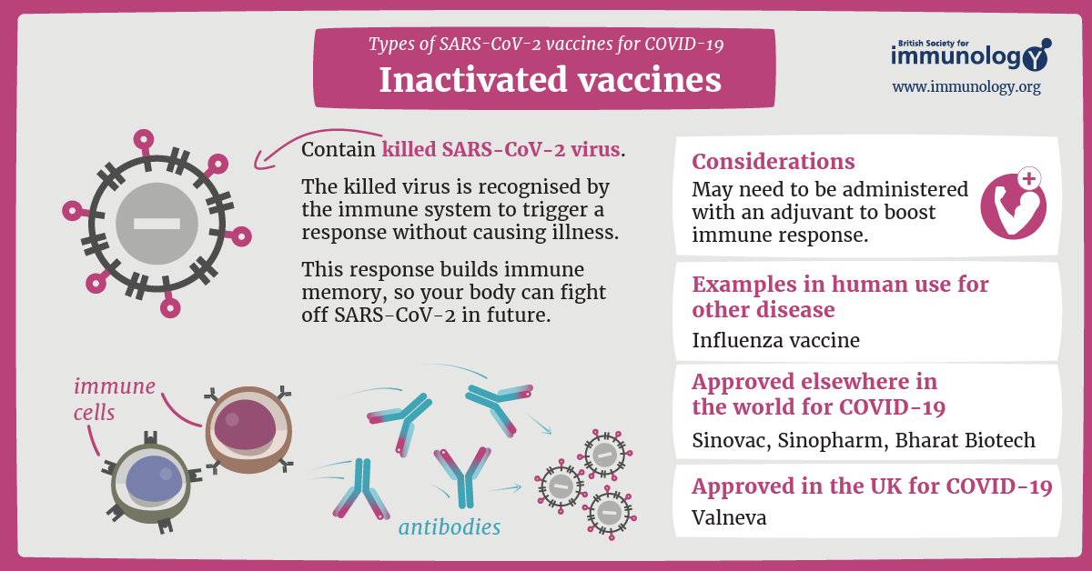 Inactivated vaccines for COVID-19