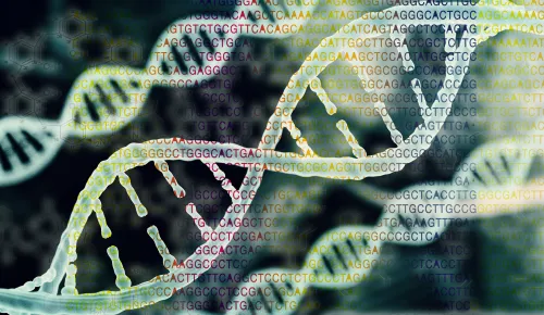 DNA genome sequencing concept