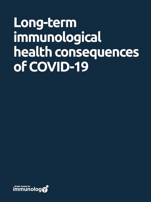 Front cover of report on Long-term immunological health consequences of COVID-19