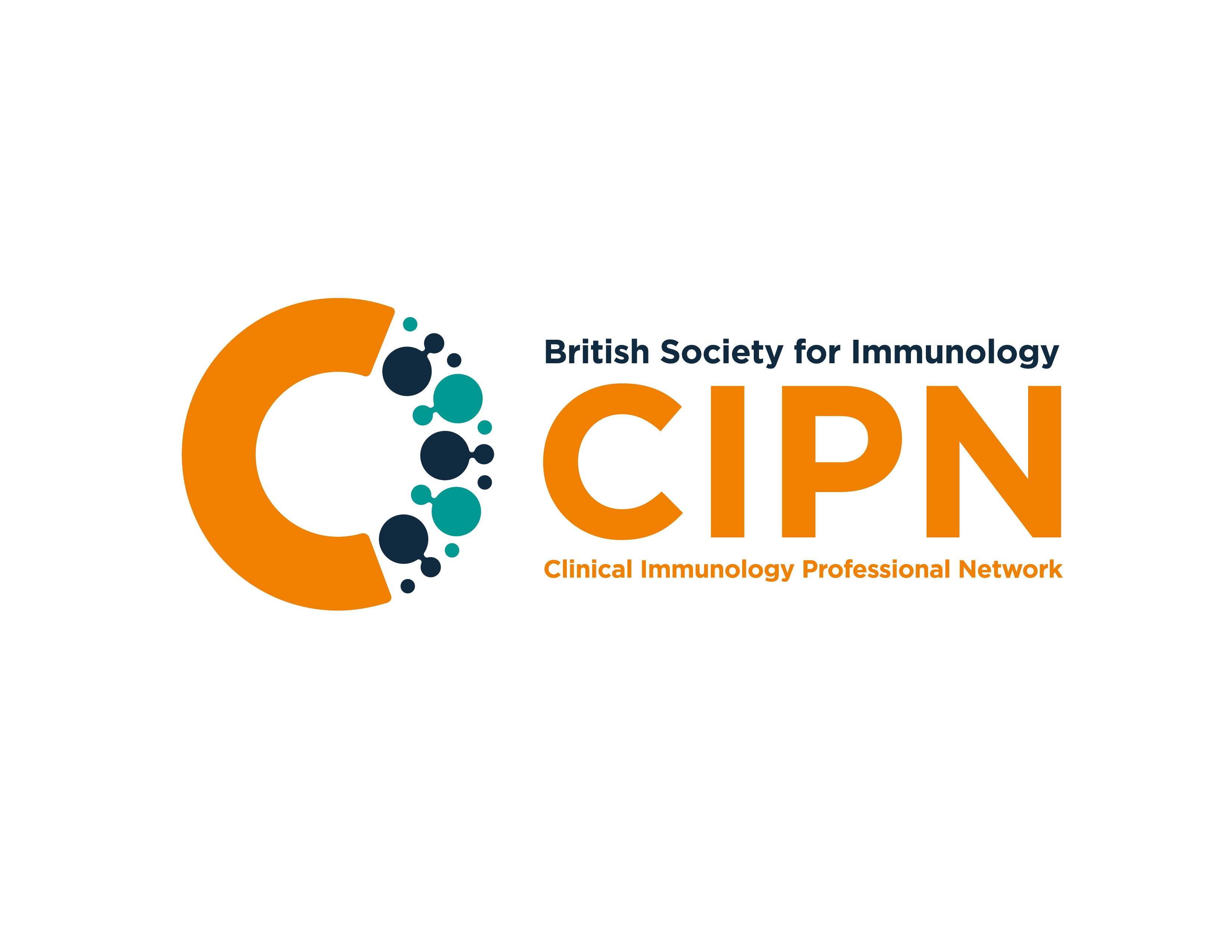 Logo for the BSI-CIPN featuring a circle concept with the text British Society for Immunology Clinical Immunology Professional Network