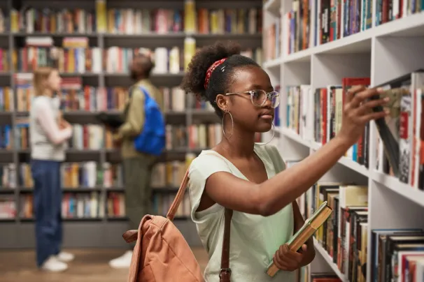 Black Female Diversity books library shutterstock SeventyFour