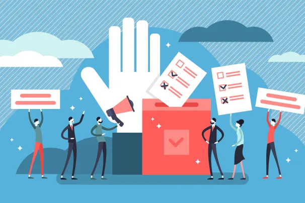 Credit: Shutterstock_VectorMine People voting