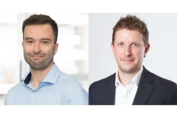 Headshots of Lee Booty and Nick Hartigan