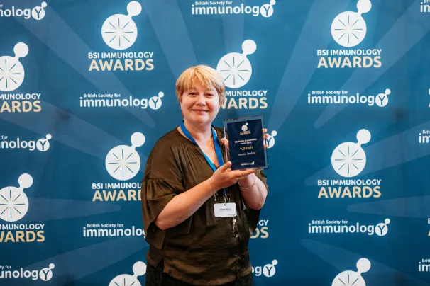 Jessica Teeling with her award