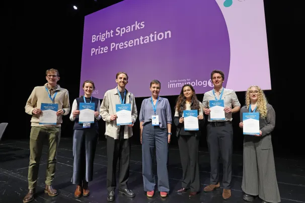 The six winners of 2026 Bright Sparks in Immunology 