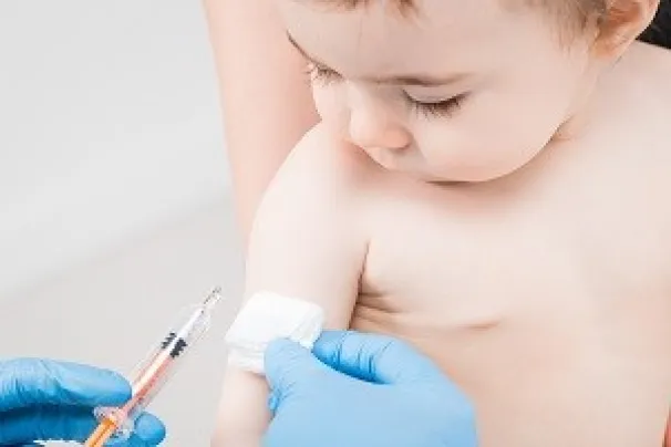 Child being vaccinated